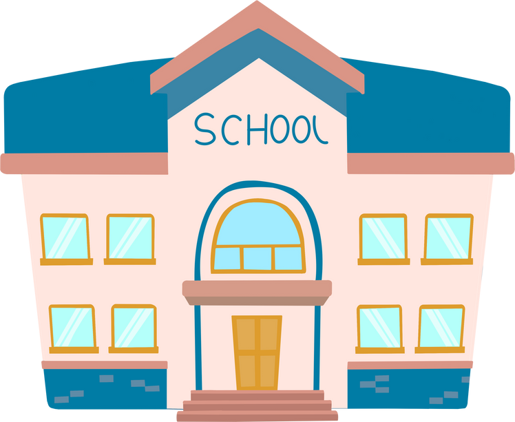 School Building Illustration